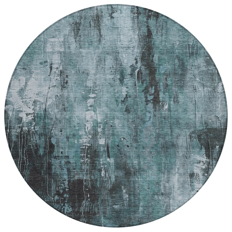 HomeRoots Abstract Transitional Rectangle Outdoor Rug