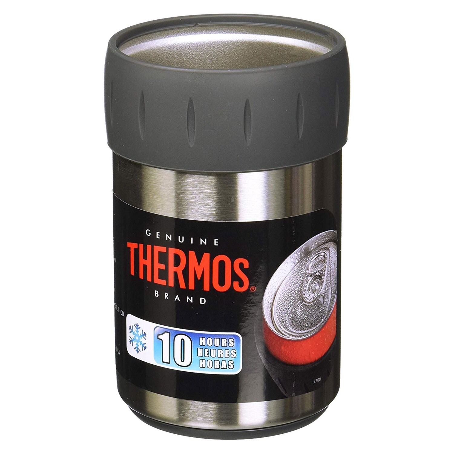 Shop Thermos Stainless Steel Beverage Can Insulator For 12 Ounce Can Black 12 Oz Overstock 30989023
