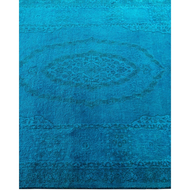Contemporary Overdyed Wool Hand Knotted Area Rug - 3' 2" x 5' 1"