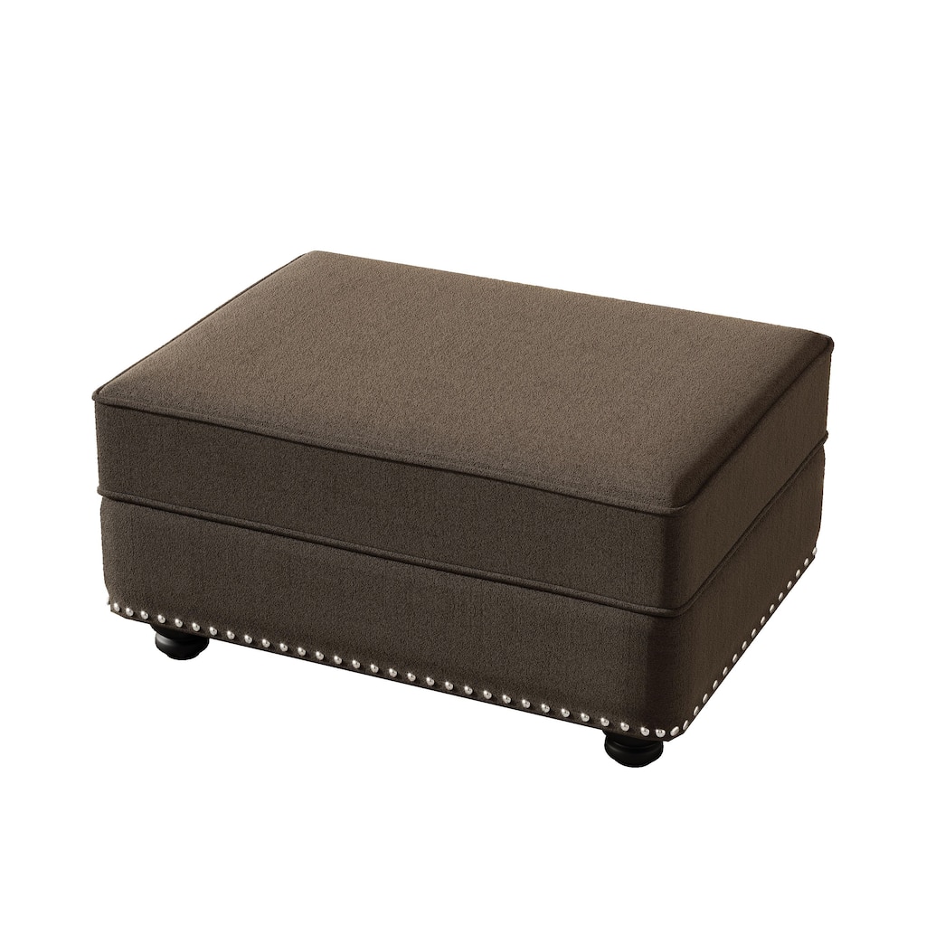 Velvet Ottoman to Combine with Single Seater Sofa, 2 Seater Sofa and 3 Seater Sofa, Suitable for Living Rooms, Apartments