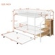 preview thumbnail 29 of 30, Versatile Design Twin over Full Metal Bunk Bed with Trundle and Lateral Storage Practical Step Ladder and Built-in Wardrobe