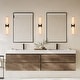 preview thumbnail 1 of 20, Dimmable LED Marble Linear Vanity Wall Lamp - Warm Light 23in Black