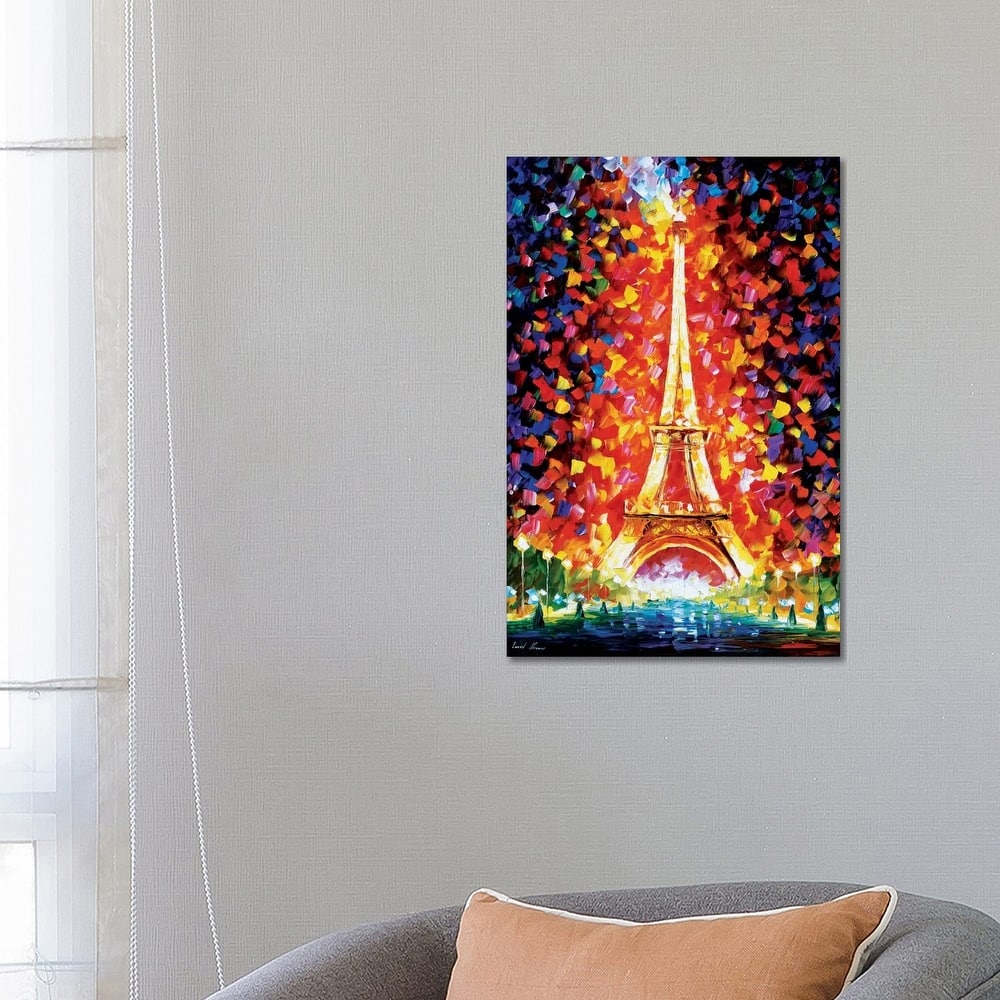 iCanvas "Paris - Eiffel Tower Lighted" by Leonid Afremov Canvas Print