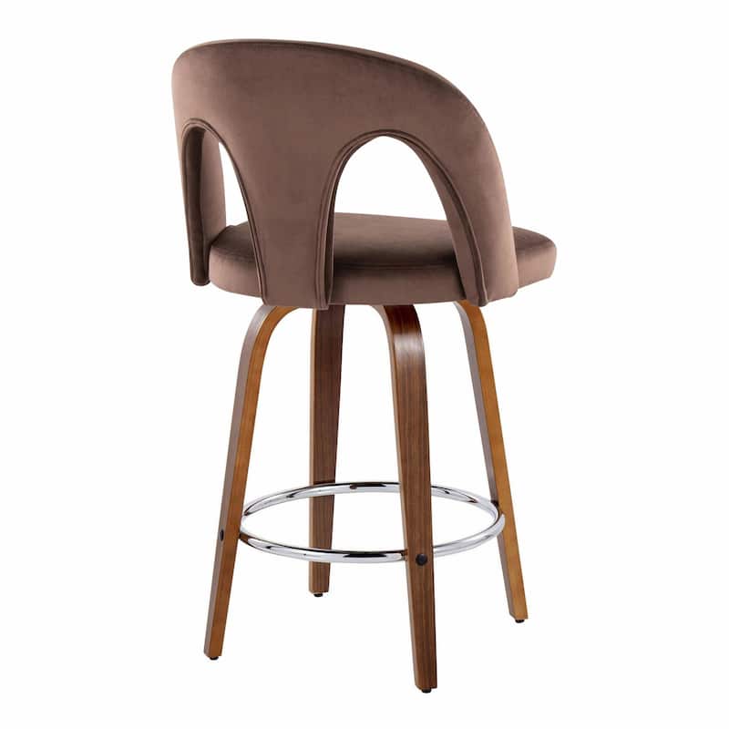 Ava Upholstered 26" Fixed-Height Counter Stool - Set of 2