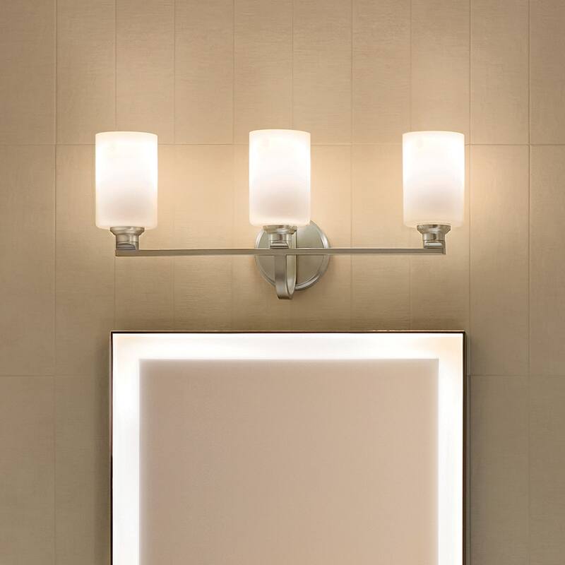 Kichler Lighting Gioe 24.25" 3-Light Vanity Light with Opal Glass in Brushed Nickel