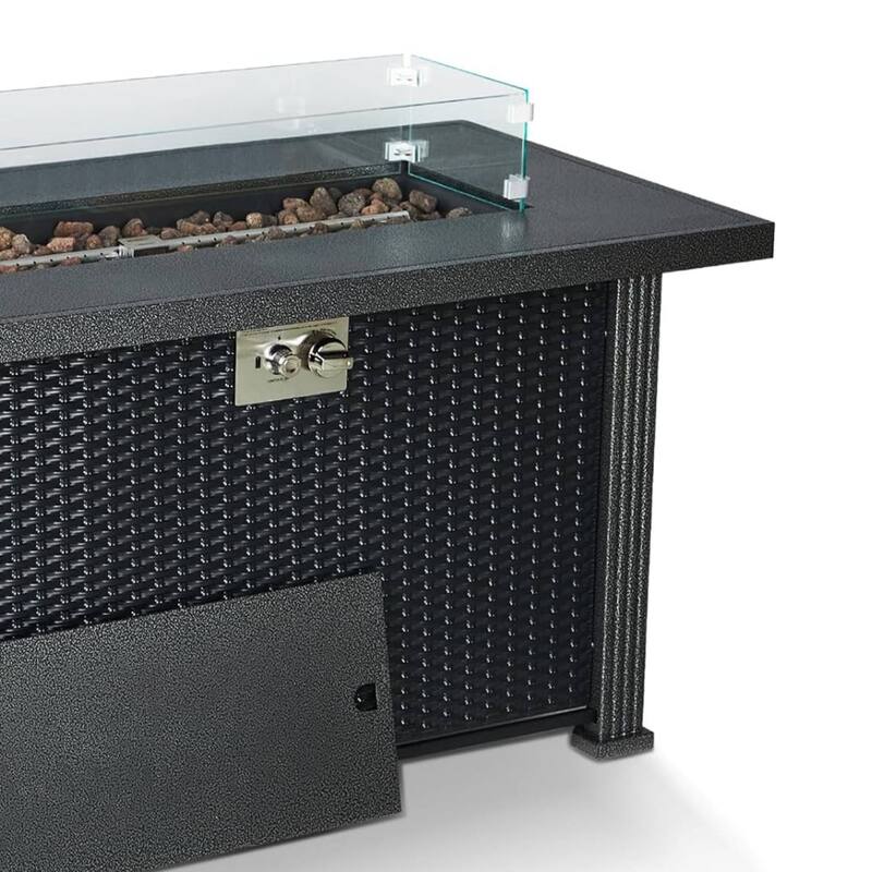 44 Inch Propane Fire Pit Table, 50000Btus Fire Table with Cover - 44 Inch