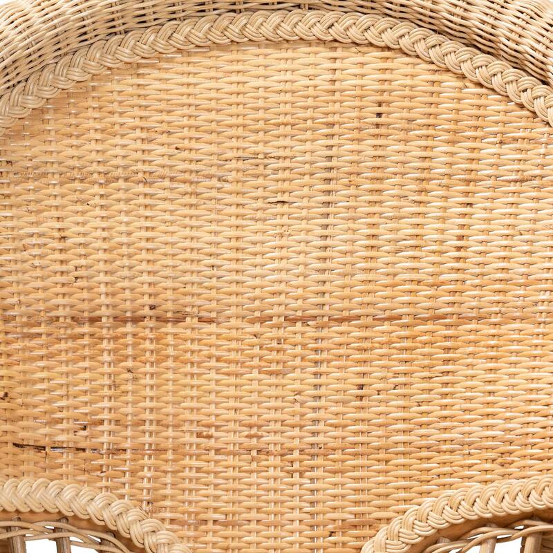 bali & pari Ratu Modern Bohemian Natural Brown Rattan Accent Chair