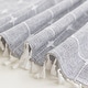 preview thumbnail 11 of 39, No Hooks Linen Textured Geometric Tassels Shower Curtain with Snap-in Liner