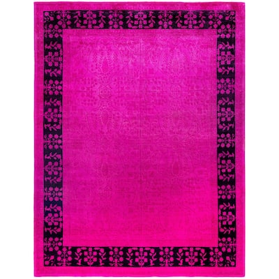 Overdyed One-of-a-Kind Hand-Knotted Area Rug - Pink - 8' 0" x 10' 5"
