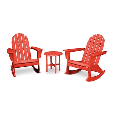 POLYWOOD Vineyard 3-piece Outdoor Adirondack Chair Set