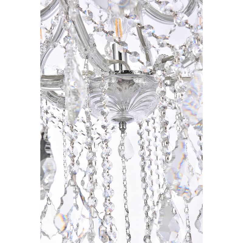 Fleur Illumination Collection Chandelier D:38in H:52in Lt:28 Chrome Finish