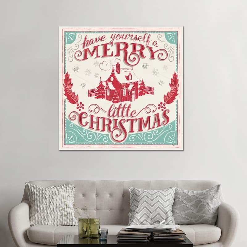 iCanvas "Merry Little Christmas V" by Janelle Penner Canvas Print