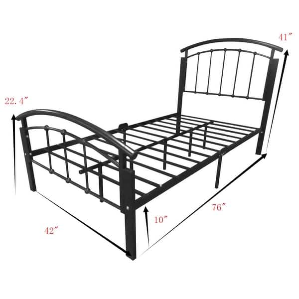 Metal Beds Frame with 13Piece Metal Slat Frame Bed Bath & Beyond 38206645