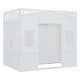 preview thumbnail 8 of 30, Full Size Solid Wood House Loft Bed with Ladder & Wardrobe
