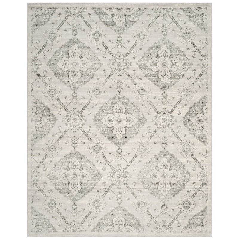 SAFAVIEH Carnegie Raghad Modern Distressed Oriental Rug - 9' x 12' - Silver/Grey