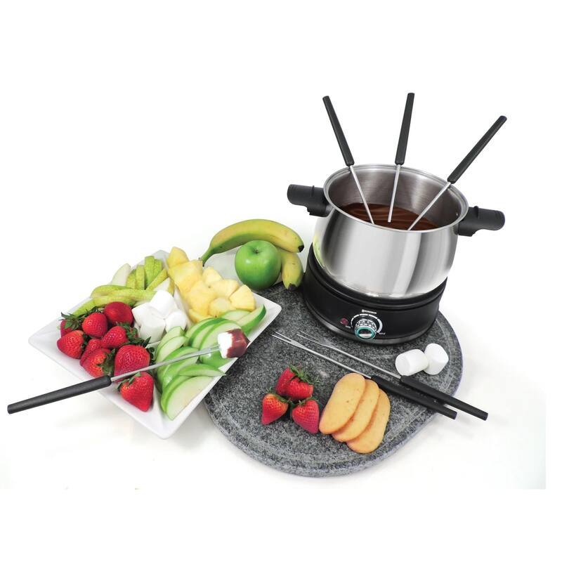 Swissmar Arolla Stainless Steel Electric 3-in-1 Fondue Set