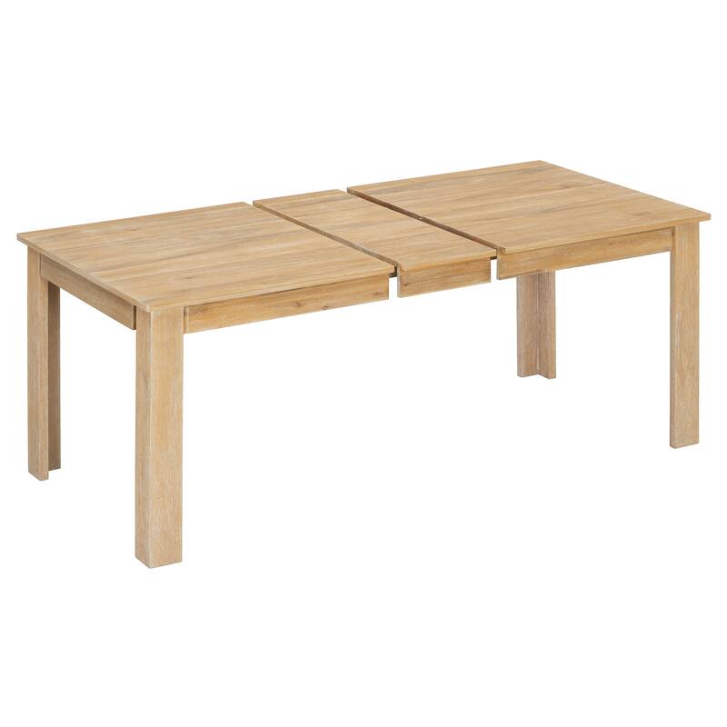 7-Piece Wooden Dining Table Set with Extendable Table and Storage Drawers for Family Gatherings