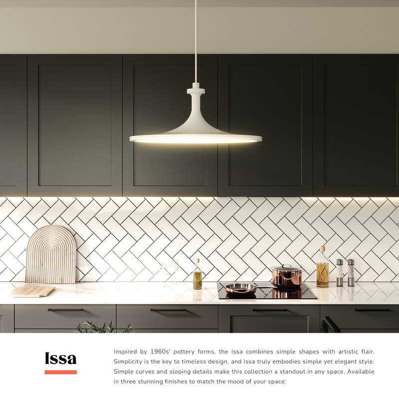 Alora Lighting PD418012 Issa 12" Wide 3000K Mini Pendant