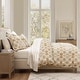 preview thumbnail 2 of 6, HiEnd Accents Andie Washed Linen Vintage Floral Bedding Medallion Print 3 Piece Duvet Cover Set