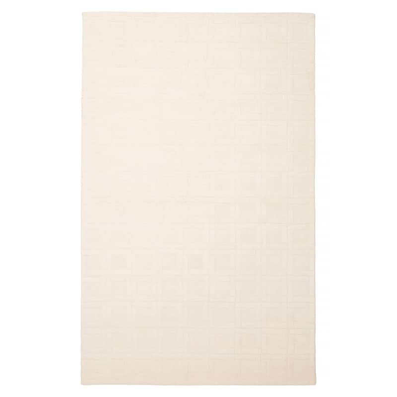 ECARPETGALLERY Hand Tufted Timeless Cream Wool Rug - 5'0 x 8'0 - Cream - 5'0 x 8'0