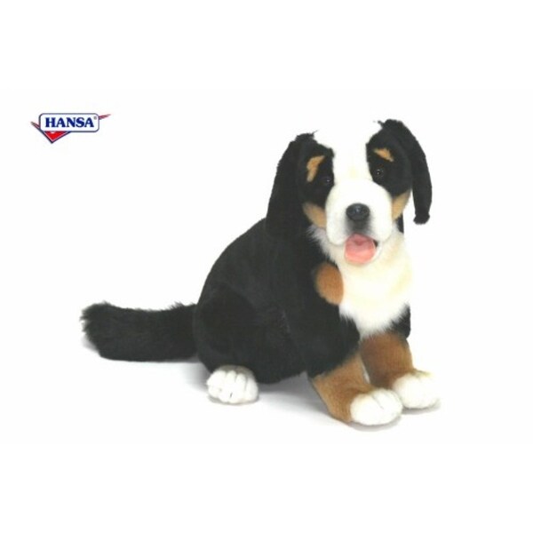 Set Of 2 Lifelike Handcrafted Extra Soft Plush Bernese Mountain Dog Puppy Stuffed Animals 13 25 Black N A