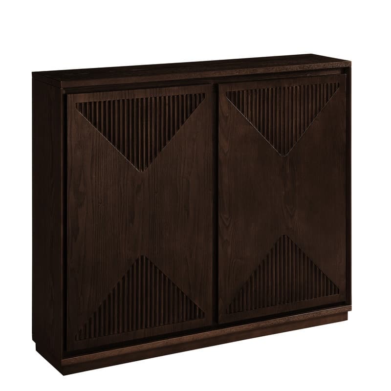 Mid Century Modern V-shape Storage Cabinet, Buffet Cabinet with Storage, Narrow Side Cabinet