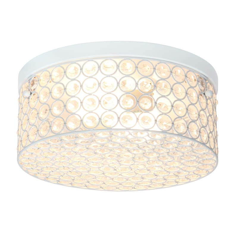12" Elipse Round Flushmount - 12 x 12 x 5 in - 12 x 12 x 5 (L x W x H) - White