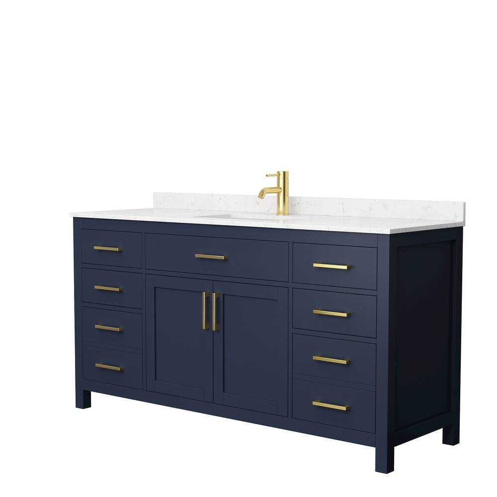 Beckett 66 Inch Single Vanity, Cultured Marble Top