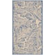 SAFAVIEH Courtyard Bettyjane Tropical Leaves Indoor/ Outdoor Area Rug - 2' x 3'7" - Natural/Blue