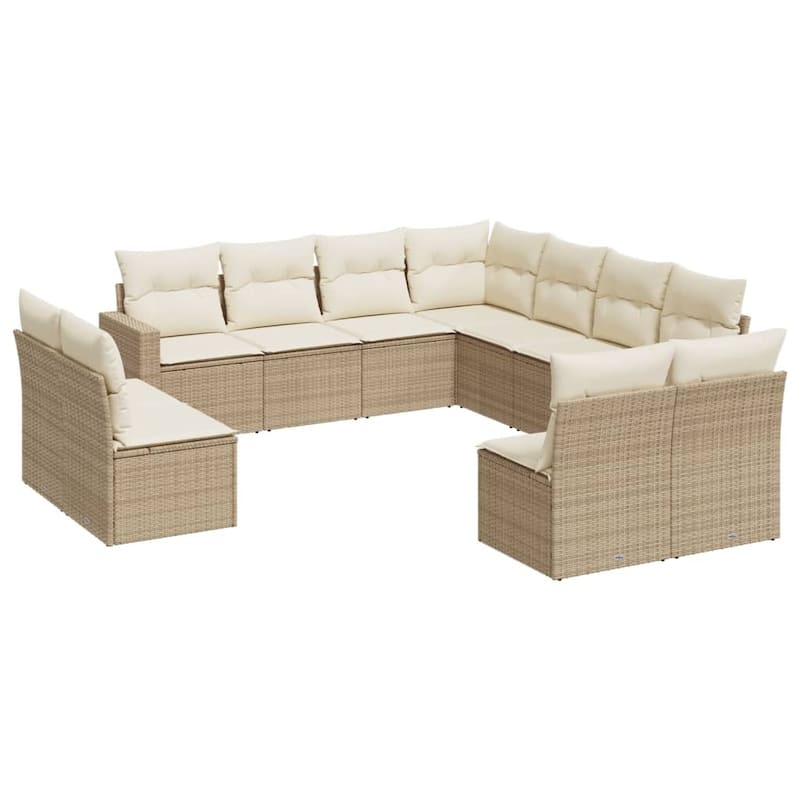 vidaXL Garden Sofa Set Beige - 24.4 x 25.8 x 27.2