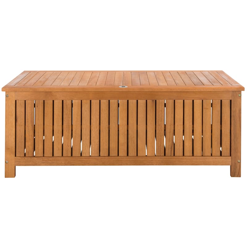 SAFAVIEH Outdoor Priscila Cushion Storage Box - Natural - 48Wx20Dx19H