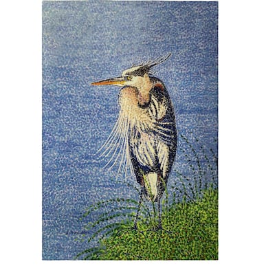 Windy Blue Heron Guest Towel - 20x20