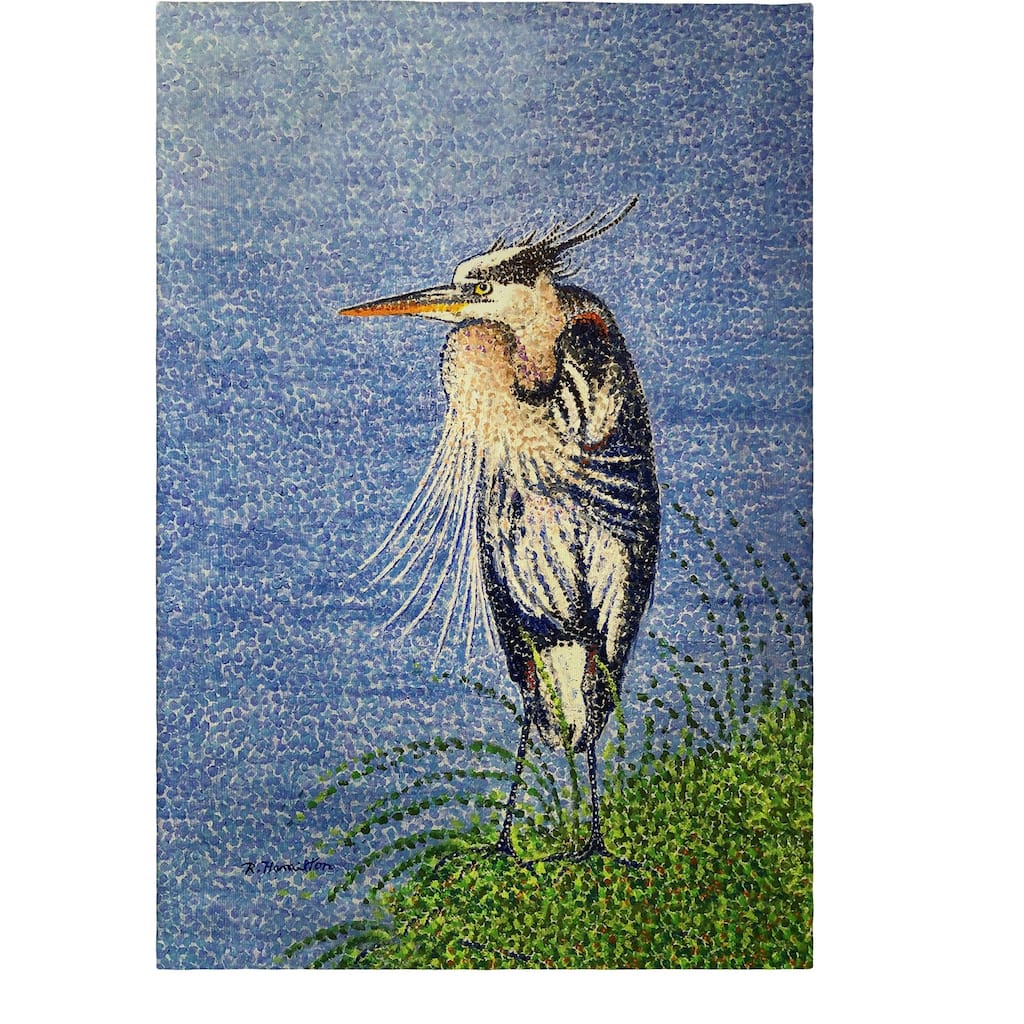 Windy Blue Heron Guest Towel - 20x20