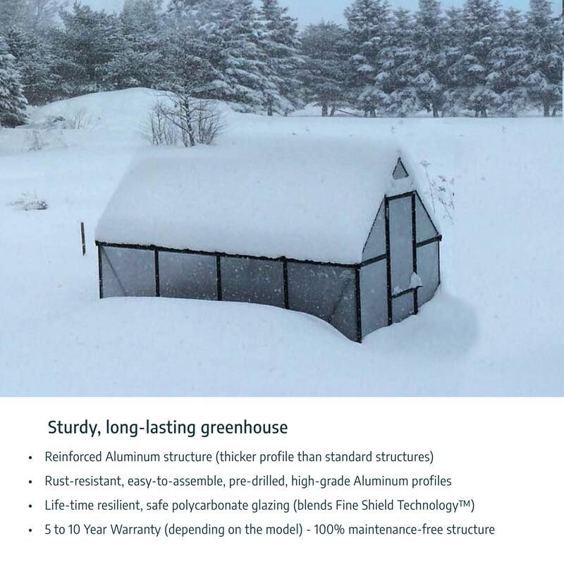 Harmony 6 ft. Silver & Grey /Clear DIY Greenhouse Kit