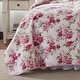 preview thumbnail 7 of 7, Laura Ashley Lidia Cotton Reversible Pink Quilt Set