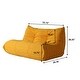 preview thumbnail 11 of 35, 3 pieces Lounge Lazy Sofa Teddy Fabric Couches for Living room