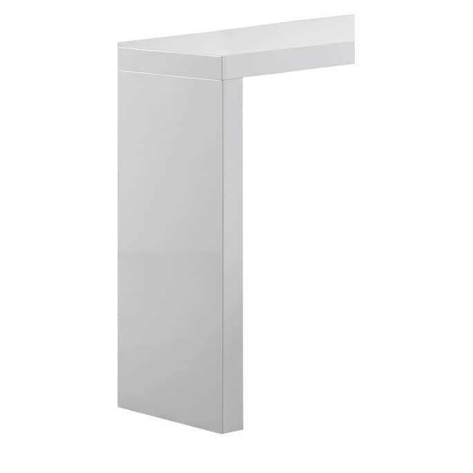 Somette Gloss White Motion Home Office Desk