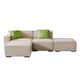 Modular Sofa L Shape Sofa & Chaise Sectional Couch with Convertible ...