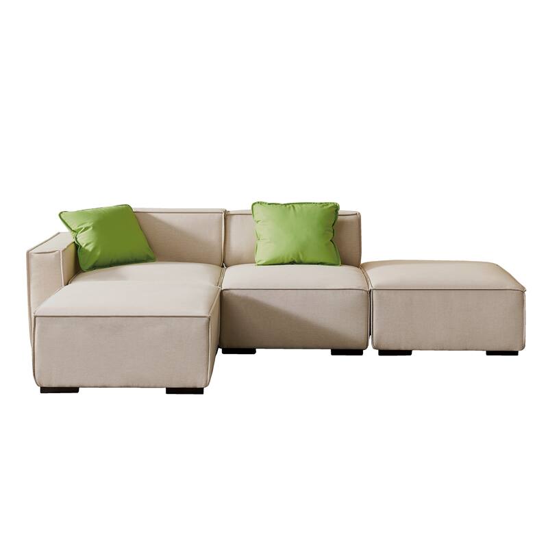 Modular Sofa with Convertible Ottoman Chaise