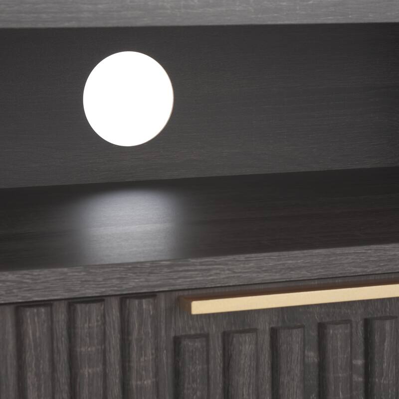 SAFAVIEH Lylia 2-Drawer 2-Shelf Entertainment Media Stand (Fits up to 65" Flatscreen TV) - 60.4 in. x 15.6 in. x 24.8 in.