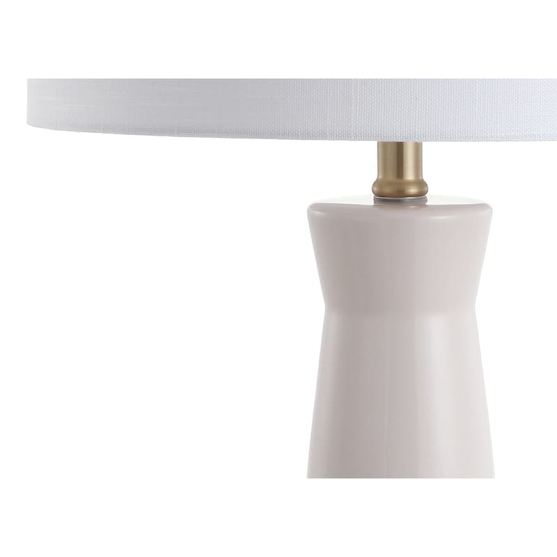 Gracie 29" Ceramic Column LED Table Lamp, Cream by JONATHAN Y