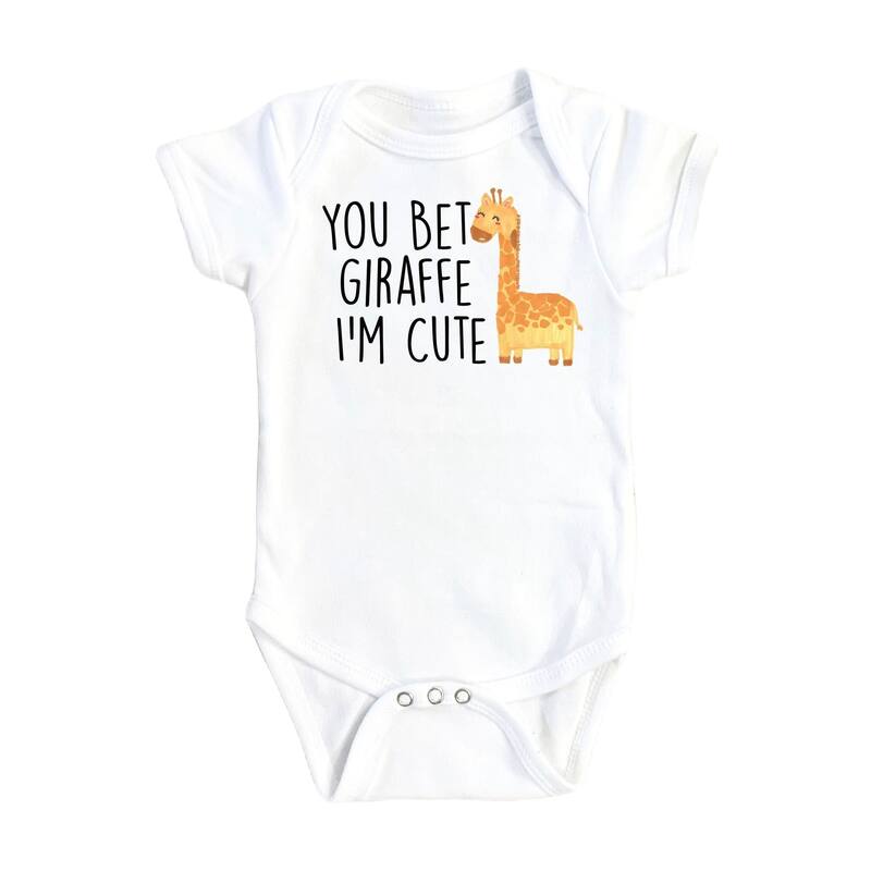 Giraffe - Baby Boy Girl Clothes Infant Bodysuit Funny Cute Newborn - Natural - 0-3M