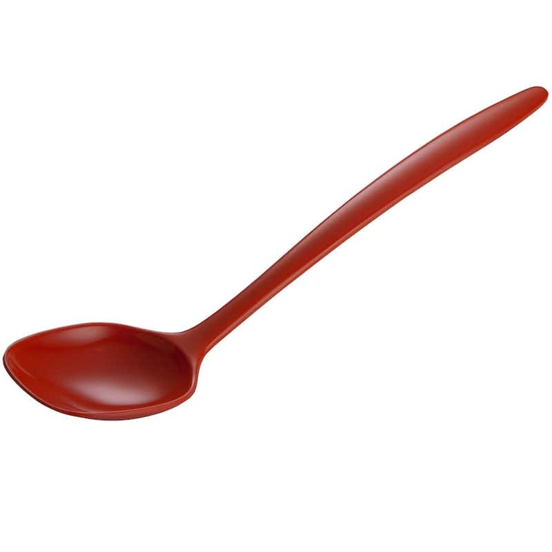 Hutzler 12-Inch Melamine Solid Cooking Spoon - Red