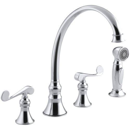 Shop Kohler K 16109 4 Revival Widespread High Arch Gooseneck