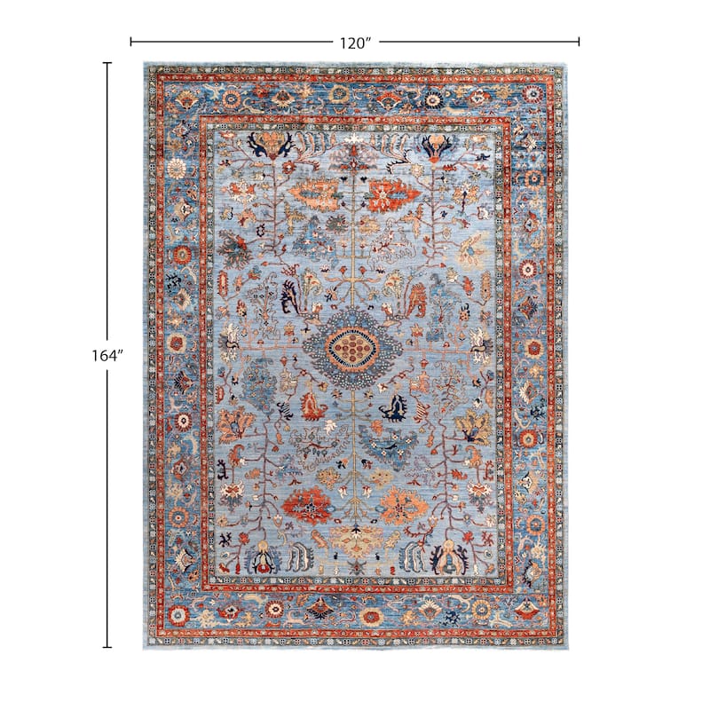 Serapi One-of-a-Kind Hand-Knotted Area Rug - Gray - 10' 0" x 13' 8"