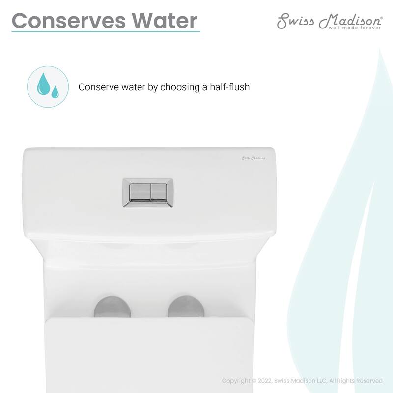 Dreux One Piece Elongated Dual Flush Toilet with 0.95/1.26 GPF