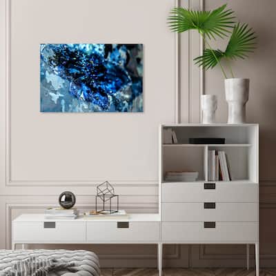 Wynwood Studio Canvas Fashion and Glam Mark Zunino - Saphire Tide Tapestry Blue and Modern & Contemporary Wall Art Canvas Print