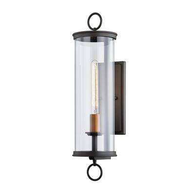 Aiden 1-light Bronze Wall Sconce with Clear Glass