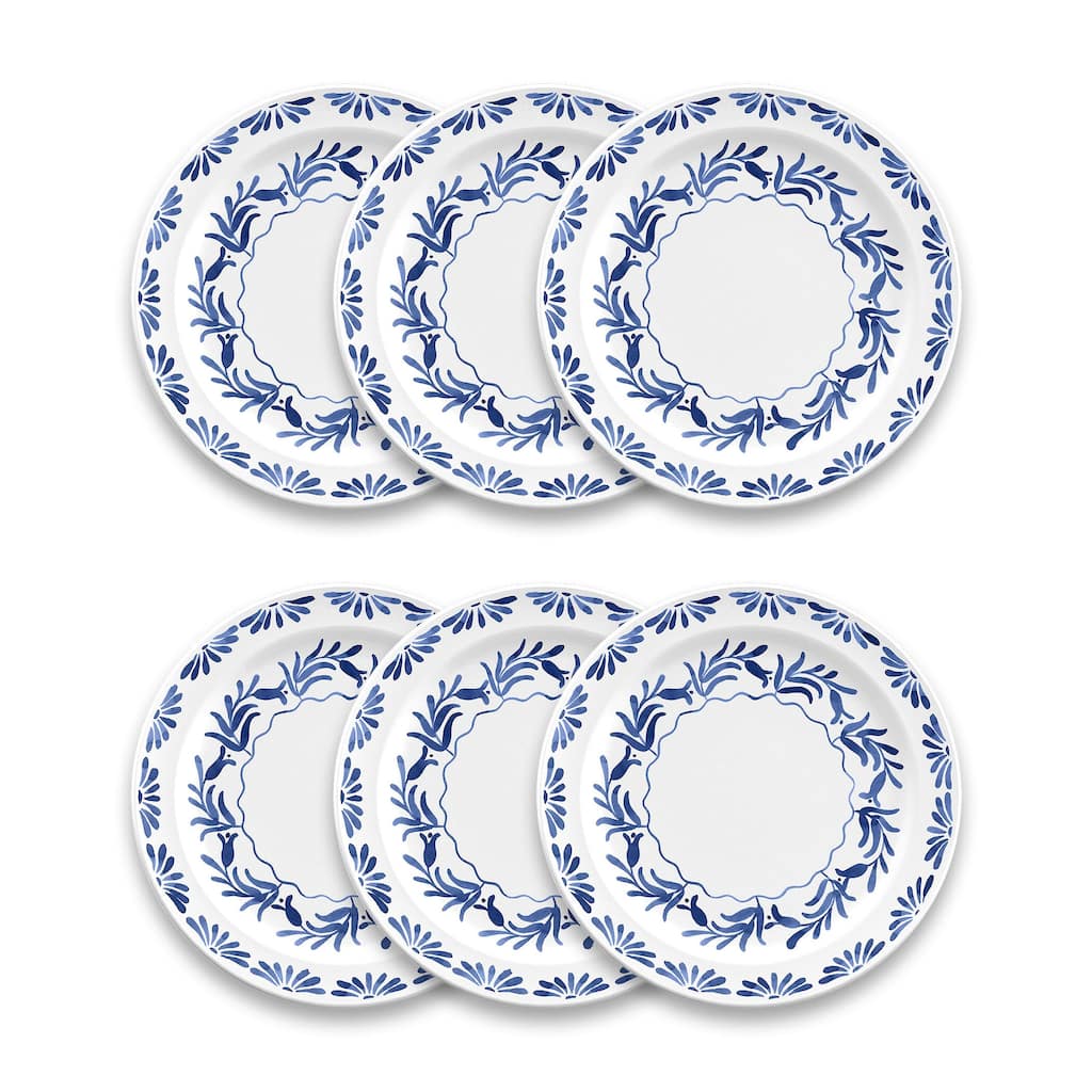 Abode Homewares by TarHong Azul Dinner Plate, 10.5" x 0.7", Set of 6