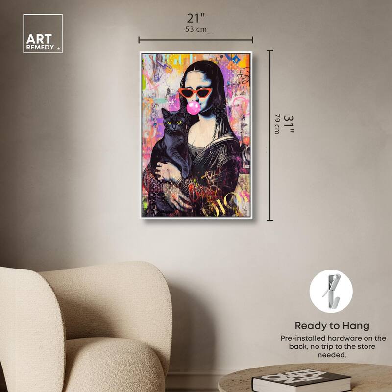 Classical Gal and Her Companion Canvas by Art Remedy